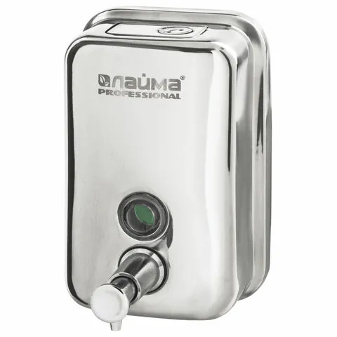 Диспенсер для жидкого мыла LAIMA PROFESSIONAL INOX (гарантия 3 года), 0,5 л, нержавеющая сталь, зерк