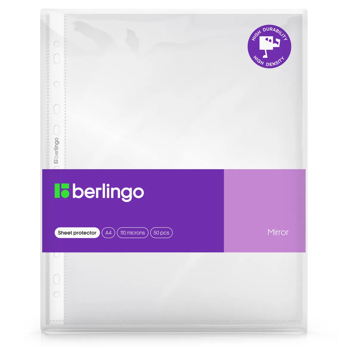 Папка-вкладыш с перфорацией Berlingo "Mirror", А4, 110мкм, глянцевая, в пакете набор 50 шт