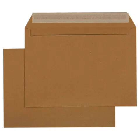 Конверты С4 (229х324 мм) КРАФТ, отрывная лента, 90 г/м2, 112175, 122135