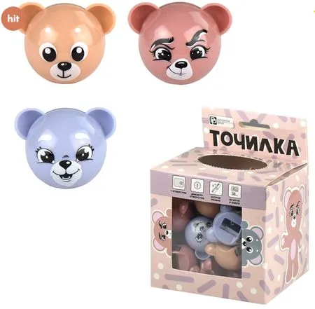 Точилка Феникс+ "МИШКИ", 1 отверстие