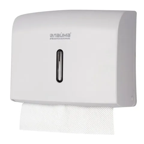 Диспенсер для полотенец ЛАЙМА PROFESSIONAL ECONOMY (H2), Interfold, белый, ABS пластик, 605049