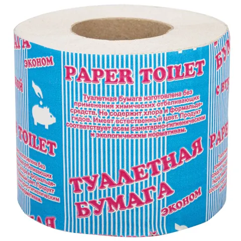 Бумага туалетная бытовая, 30 м, на втулке (эконом)