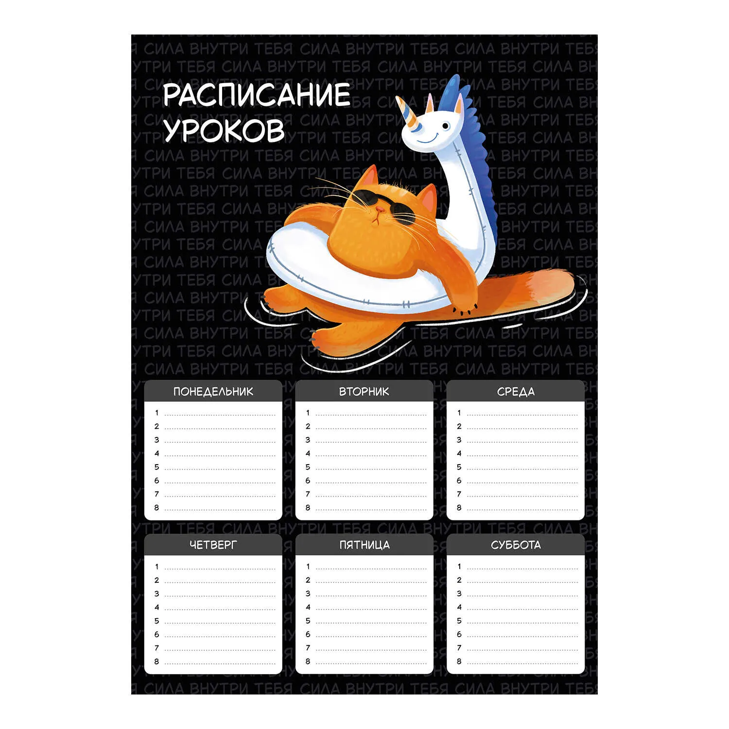 Расписание уроков А4, Феникс + "Суперкот"