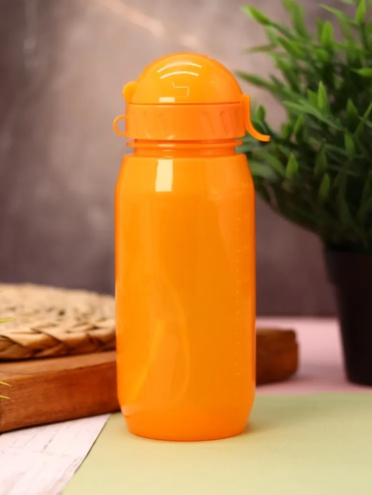 Бутылка для воды "Classic" с трубочкой, orange (400 ml)