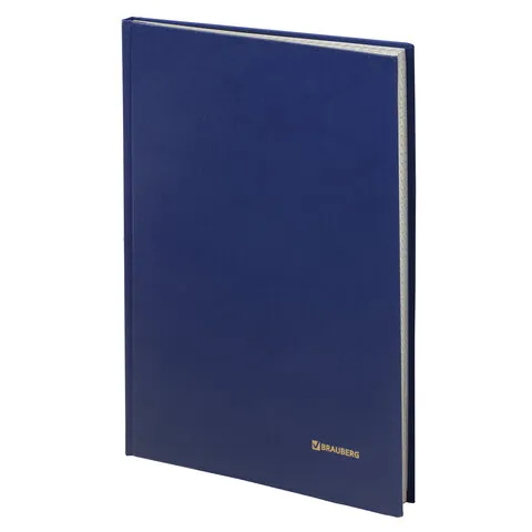 Книга учета 144 л., клетка, твердая, бумвинил, блок офсет, А4 (200х290 мм), BRAUBERG, 130226
