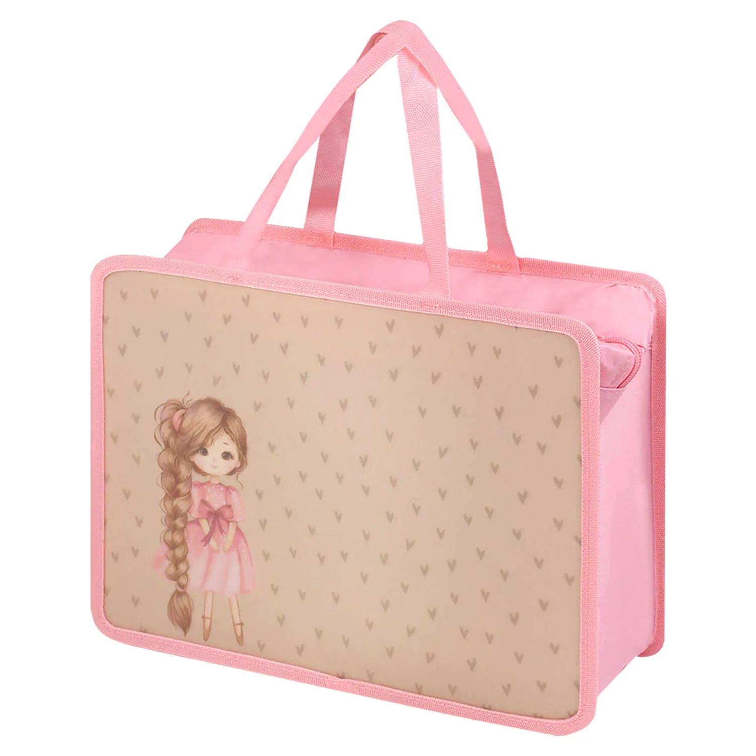 Папка для труда с ручками Феникс А4, 1 отделение "ДЕВОЧКА С КОСОЙ"