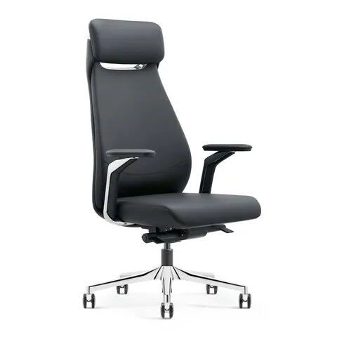 Кресло HAWASAN PREMIUM EX-830 X-ONE, синхромеханизм, алюминий, экокожа, черное, 533239
