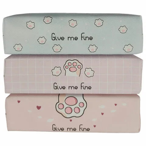 Пенал мягкий ПИФАГОР, 1 отделение, ПВХ, ассорти Pawesome, 20х6х4 см, 273822