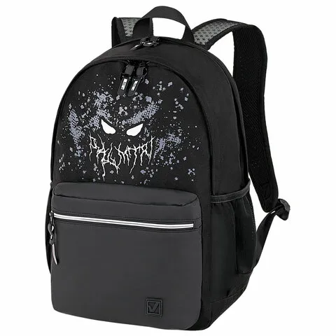 Рюкзак BRAUBERG FASHION CITY универсальный, "Horror", черный, 46х31х15 см, 271672