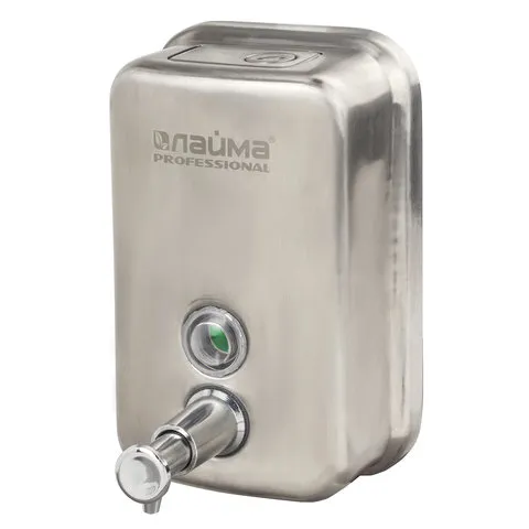 Диспенсер для жидкого мыла LAIMA PROFESSIONAL INOX (гарантия 3 года), 0,5 л, нержавеющая сталь, мато