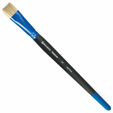 Кисть щетина, плоская №24, BRAUBERG PREMIUM, 200999