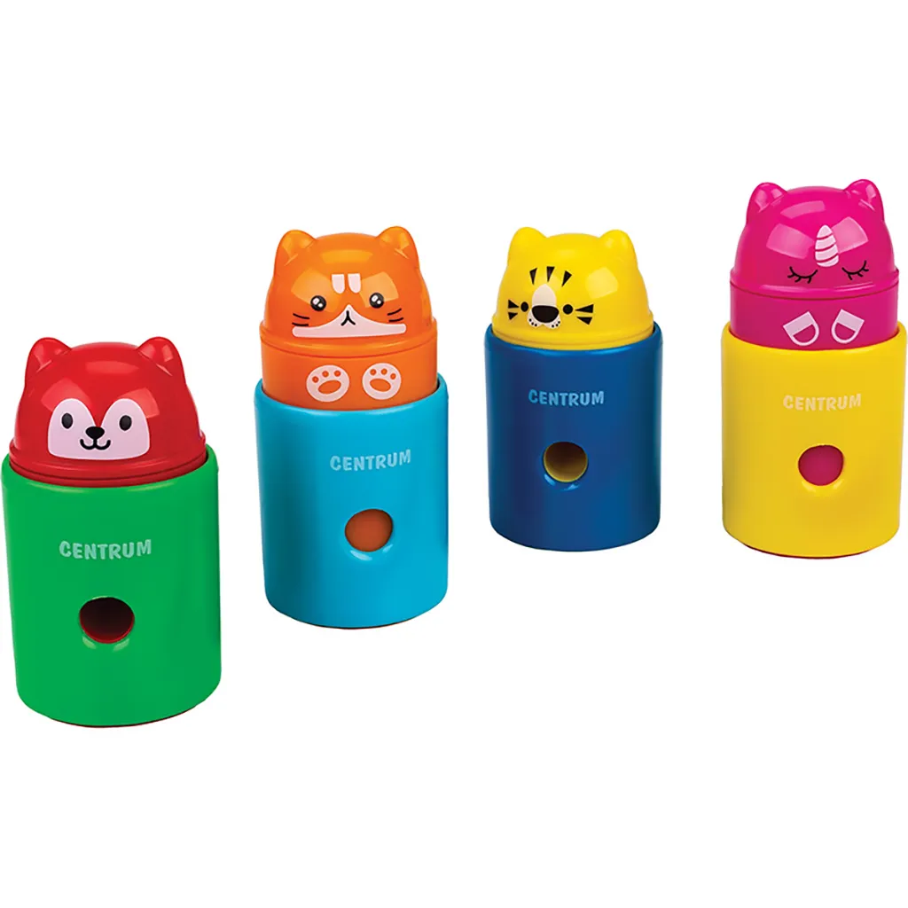Точилка CENTRUM "Animals", 1 отверстие, с контейнером