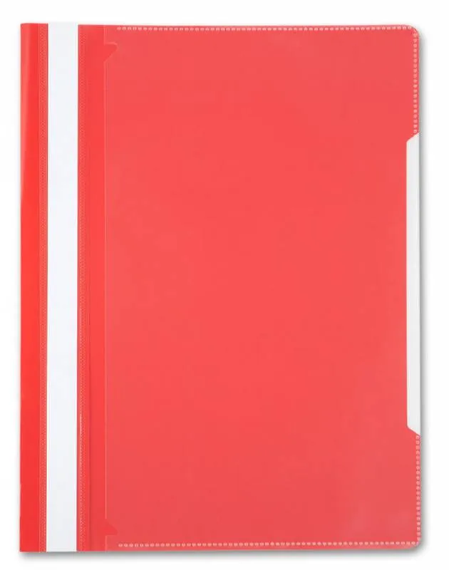 Скоросшиватель пластиковый Бюрократ -PS20RED A4 прозрач.верх.лист пластик красный 0.12/0.16