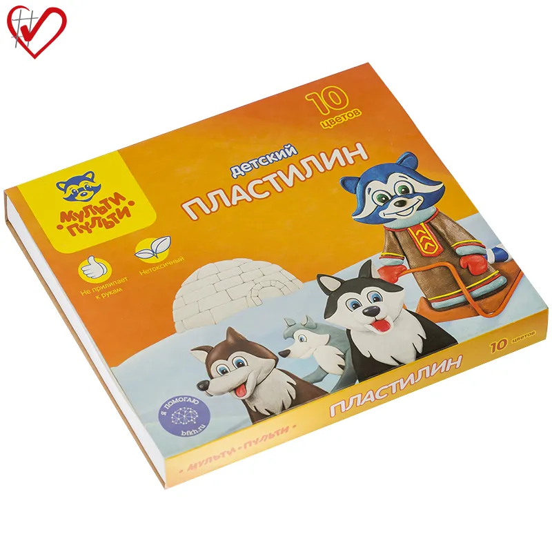Пластилин Мульти-Пульти "Енот на Аляске", 10 цветов, 150г, со стеком, картон