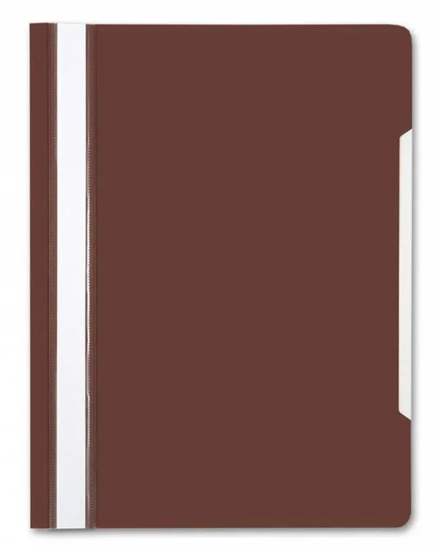 Скоросшиватель пластиковый Бюрократ -PS20BROWN A4 прозрач.верх.лист пластик коричневый 0.12/0.16