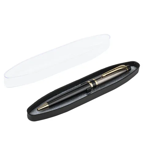 Ручка подарочная шариковая BRAUBERG Sonata, СИНЯЯ, корпус золотистый с черным, линия письма 0,5 мм, 