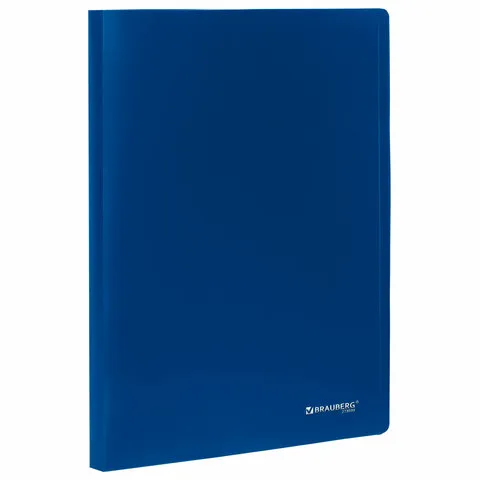 Папка на 2 кольцах А4 BRAUBERG UNIVERSAL, 25 мм, синяя, до 170 листов, 0,5 мм, 273030