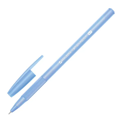 Ручка шариковая с грипом BRAUBERG "i-STICK POINT LIGHT BLUE", СИНЯЯ, пишущий узел 0,7 мм, линия пись