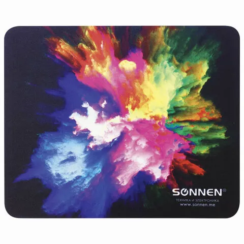 Коврик для мыши SONNEN "EXPLOSIVE", резина + ткань, 220х180х3 мм, 513291