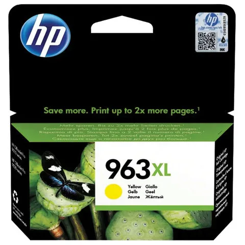 Картридж струйный HP (3JA29AE) для HP OfficeJet Pro 9010/9013/9020/9023, №963XL желтый, ресурс 1600 
