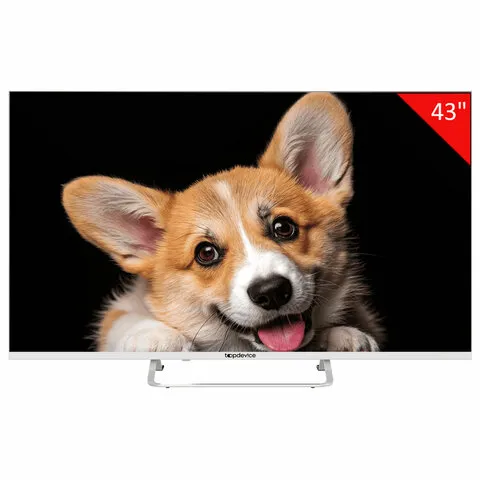 Телевизор TOPDEVICE TDTV43CS03U_WE, 43'' (109 см), 3840x2160, 4K, 16:9 SmartTV, Wi-Fi, Bluetooth, бе