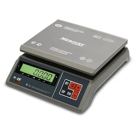 Весы фасовочные MERCURY M-ER 326AFU-6.01, LCD (0,02-6 кг), дискретность 2 г, платформа 255x205 мм, 3