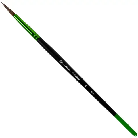 Кисть из ворса пони №4, BRAUBERG PREMIUM, 200983