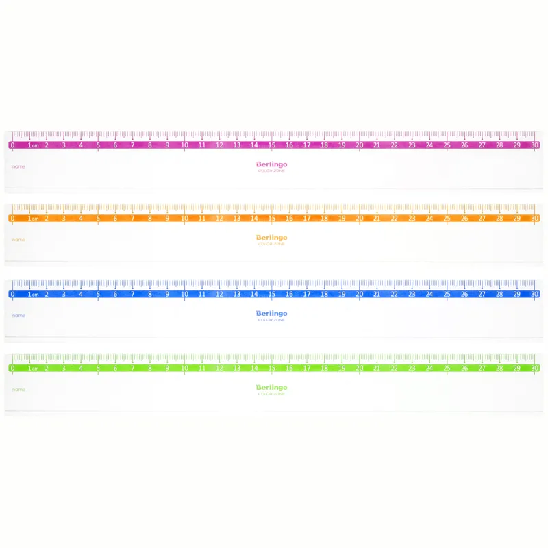 Линейка 30см Berlingo "Color", прозрачная