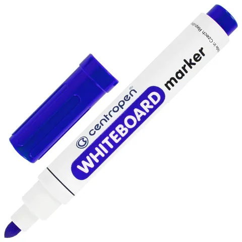 Маркер для доски ГОЛУБОЙ CENTROPEN "Dry-Wipe", круглый наконечник, 2,5 мм, 8559, 5 8559 0117