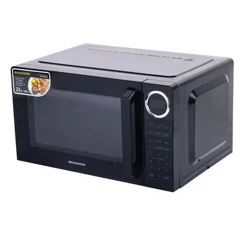 Микроволновая печь BRASSON MW2390D-6BL, 23 л, 900 Вт, сенсорное управление, дисплей, таймер, 6 АВТОП