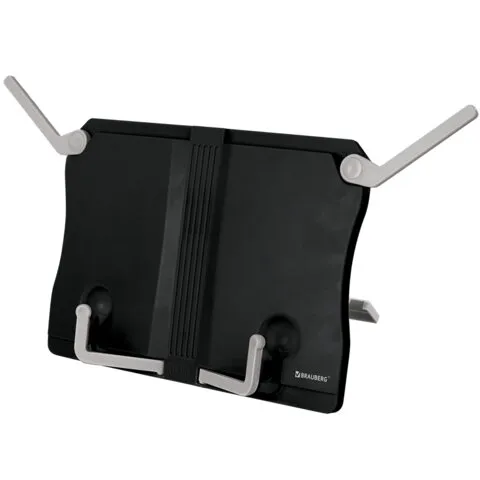 Подставка для книг и учебников BRAUBERG Black, регулируемый угол наклона, прочный ABS-пластик, 23806