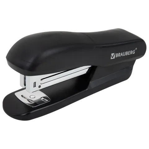 Степлер №24/6, 26/6 BRAUBERG "SX-39", до 25 листов, черный, 228590