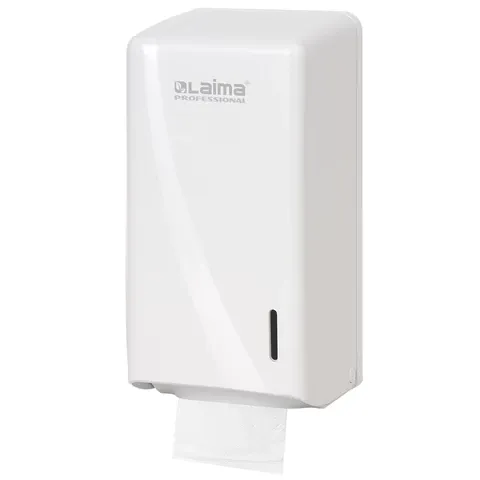 Диспенсер для туалетной бумаги листовой LAIMA PROFESSIONAL ORIGINAL (Система T3), белый, ABS-пластик