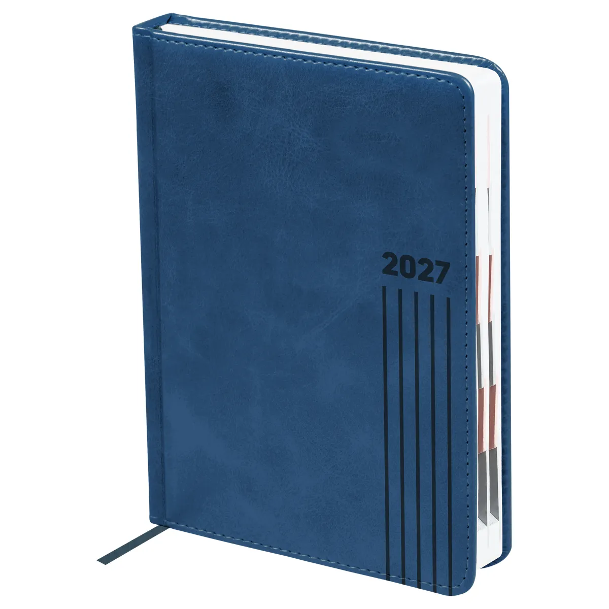 Ежедневник датированный 2027г., А5, 176л., BG "Vesper Index. Blue", синий, твердый переплет
