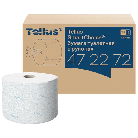 Бумага туалетная 207 м, TORK (Система T8) SmartOne, КОМПЛЕКТ 8 шт., Advanced, 2-слойная, 4722, 47227