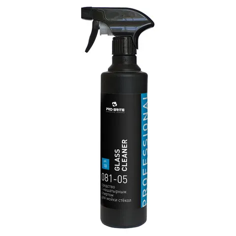 Средство для мытья стекол и зеркал с нашатырным спиртом 500 мл, PRO-BRITE GLASS CLEANER, распылитель