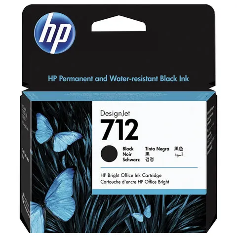 Картридж струйный для плоттера HP (3ED71A) DesignJet T230/T250/T630/T650, №712, черный, увеличенный 