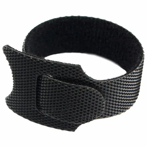 Хомуты-липучки 125x11 мм, на основе ленты Velcro, CABLEXPERT, черные (12 шт.), VT-125x11BK