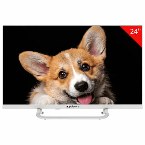 Телевизор TOPDEVICE TDTV24CS03H_WE, 24'' (60 см), 1366x768, HD, 16:9, SmartTV, Wi-Fi, Bluetooth, бел