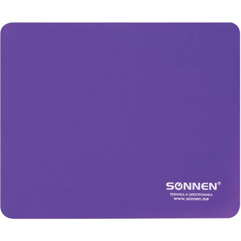 Коврик для мыши SONNEN "PURPLE", резина + ткань, 220х180х3 мм, 513307