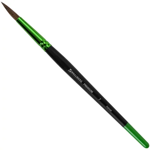 Кисть из ворса пони №7, BRAUBERG PREMIUM, 200986