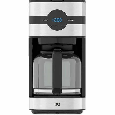 Кофеварка капельная BQ (БИ-КЬЮ) CM2002, 900 Вт, объем 1,5 л, поддержание температуры, серебристая, 8