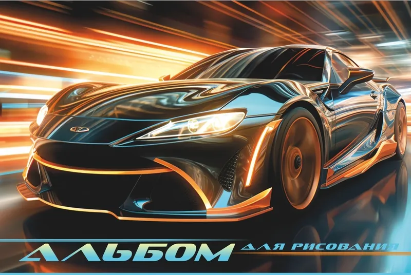 Альбом для рисования 24л., А4, на склейке Lamark "Главная дорога"