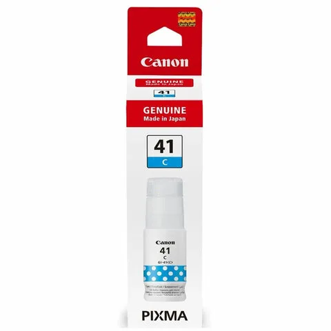 Чернила CANON (GI-41C) для G1400/G2400/G3400, голубые, 7700 стр., ОРИГИНАЛЬНЫЕ, 4543C001