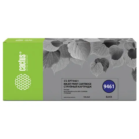 Картридж струйный CACTUS (CS-EPT9461) для Epson WF-C5290DW/WF-C5790DW, черный, 180 мл