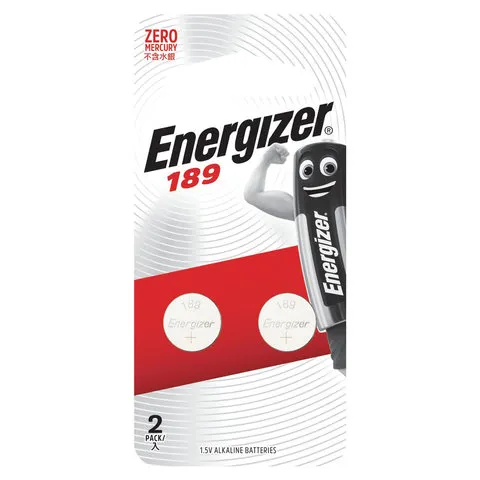 Батарейки ENERGIZER, 189 (G10, LR54), алкалиновые, в блистере, набор 2шт., 301536700