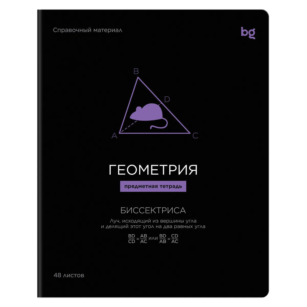 Тетрадь предметная 48л. BG "Формула предмета" - Геометрия, выб. лак
