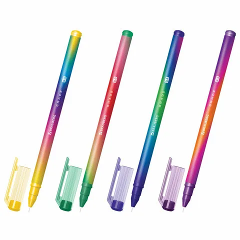 Ручка гелевая BRAUBERG GRADE NEON, ЧЕРНАЯ, игольчатый узел 0,5 мм, линия письма 0,3 мм, 144285
