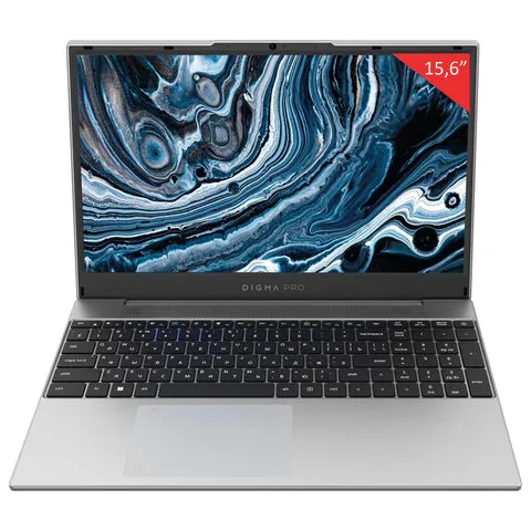 Ноутбук DIGMA Pro Breve 15.6", Ryzen 7 5700U, 16 Гб, SSD 512 Гб, Windows 11 Pro, серебристый, DN15R7