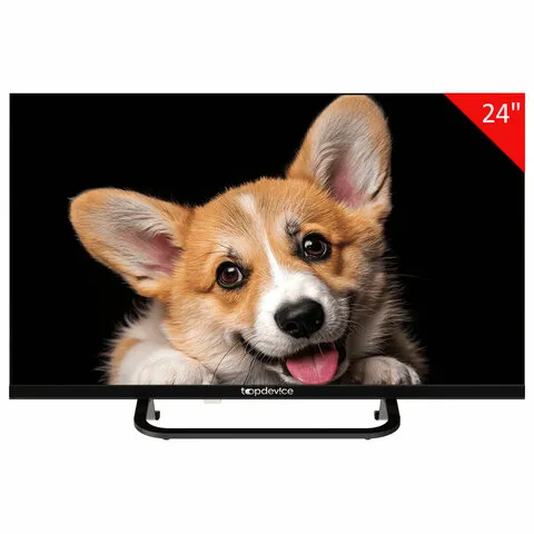Телевизор TOPDEVICE TDTV24CS03H_BK, 24'' (60 см), 1366x768, HD, 16:9, SmartTV, Wi-Fi, Bluetooth, чер
